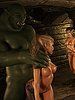 3D blonde gets her tight twat slammed by an angry monster - Dungeon first contact  by 3D Collection