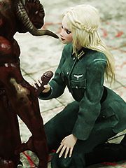 Sexy girl fucked raw by a mean mutant - Donenstein 2 by Vaesark