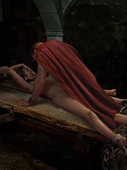 She's completely stretched out - Roman decadence by Damian art