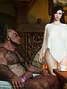 Her areolas are wrinkled, and her nipples are big, so she must produce a lot of boob milk - Princess and 5 Goblins 4 by Jared999D