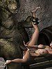 Giant creature ravages an ultra hot mutant huntress - HD comics  by 3D Collection